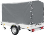 Humbaur Remorque 4.0 avec Bâche et Arceau – 251x131x30 cm, PTAC 750 kg, Non Freinée